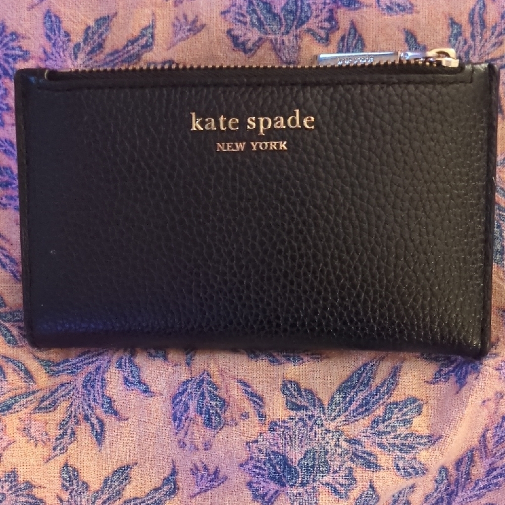 Kate Spade Black Textured Card Holder